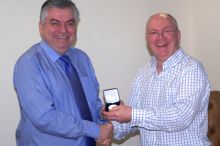 40 years long service medal to Chief Executive, Simon Russell
